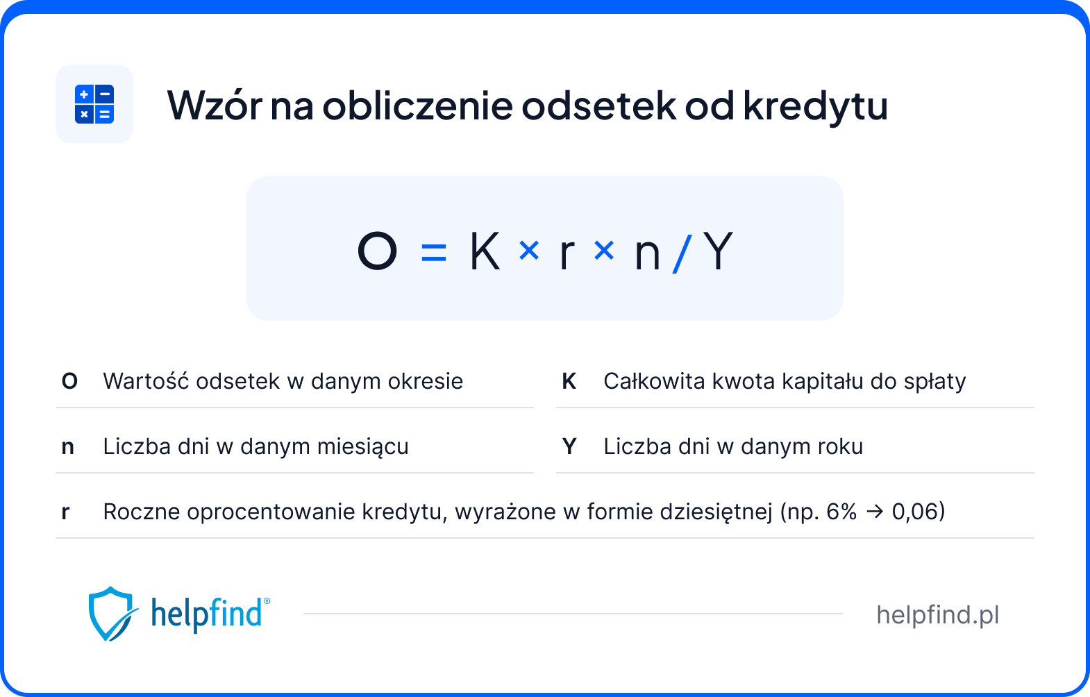 odsetki od kredytu wzór