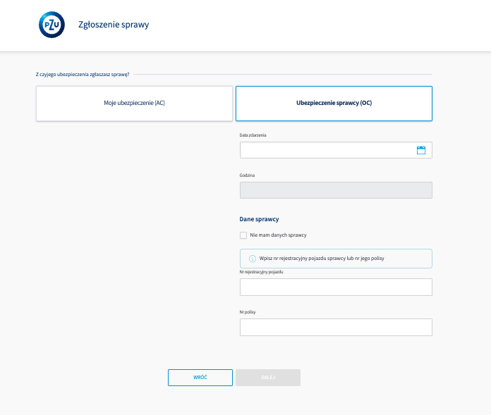 zgłoszenie szkody PZU – OC czy AC