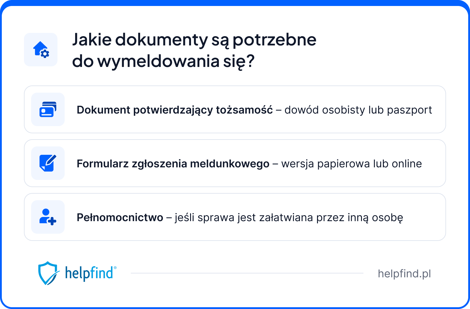 jak się wymeldować - dokumenty