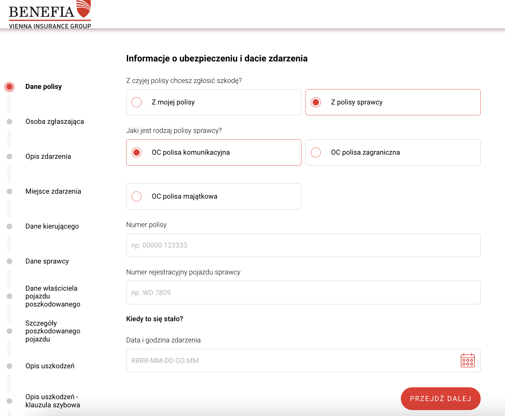 jak zgłosić szkodę w benefia