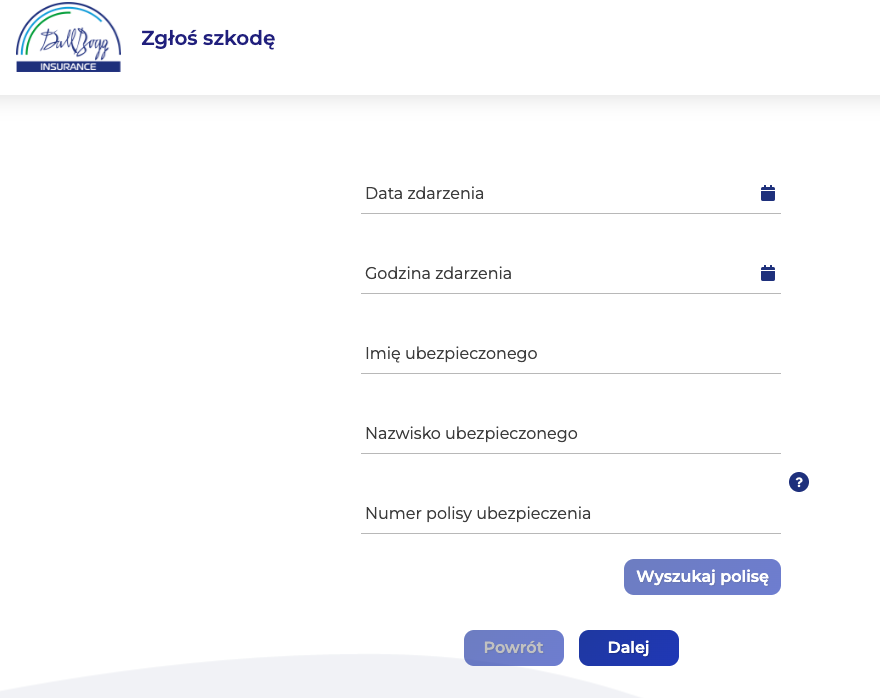 formularz zgłoszenia szkody dallbogg 