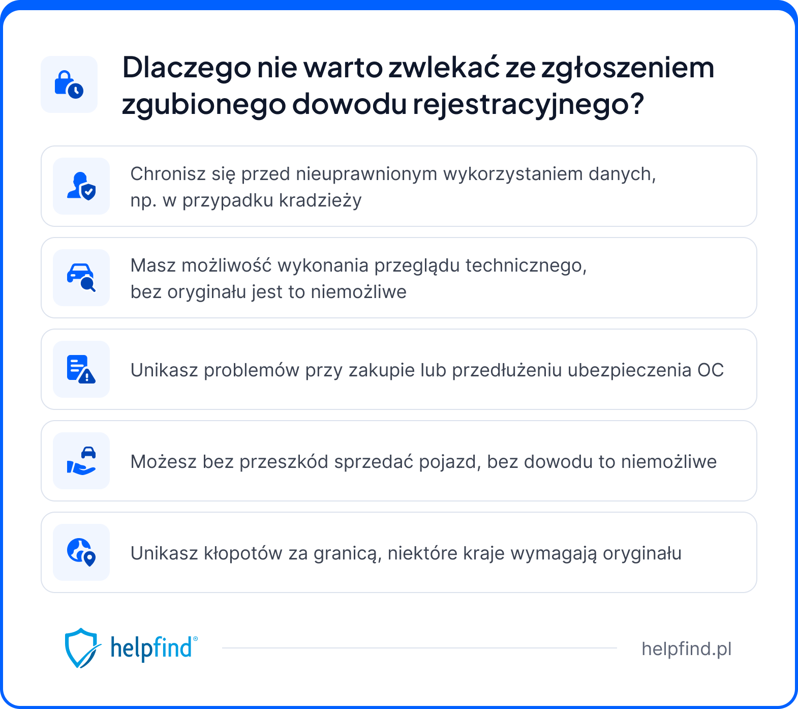 zgubiony dowód rejestracyjny