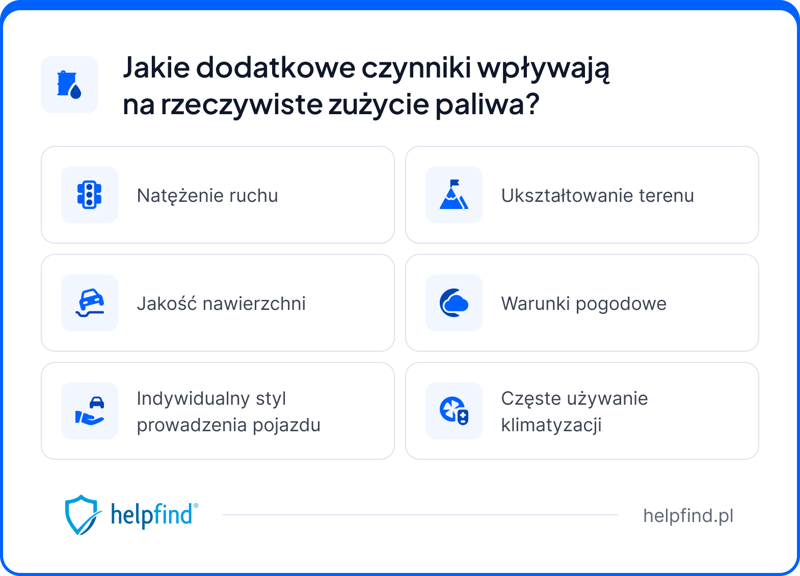 co może mieć wpływ na zwiększone zużycie paliwa